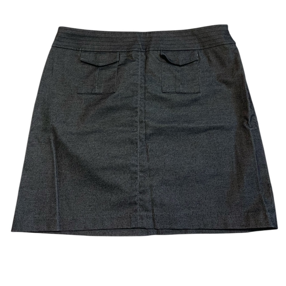 💜 Old Navy Collection Stretch Charcoal Gray A-Line Skirt 4